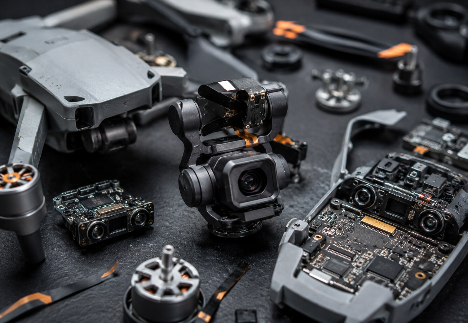 Manutenção de gimbal e câmera de drones